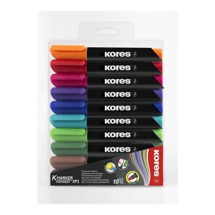 Kores K-Marker 3-5 mm конус 10 различни цветни алкохолни маркери