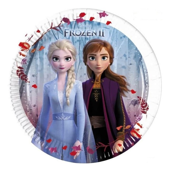 Disney Frozen II, Jégvarázs Papírtányér 8 db-os 19,5 cm