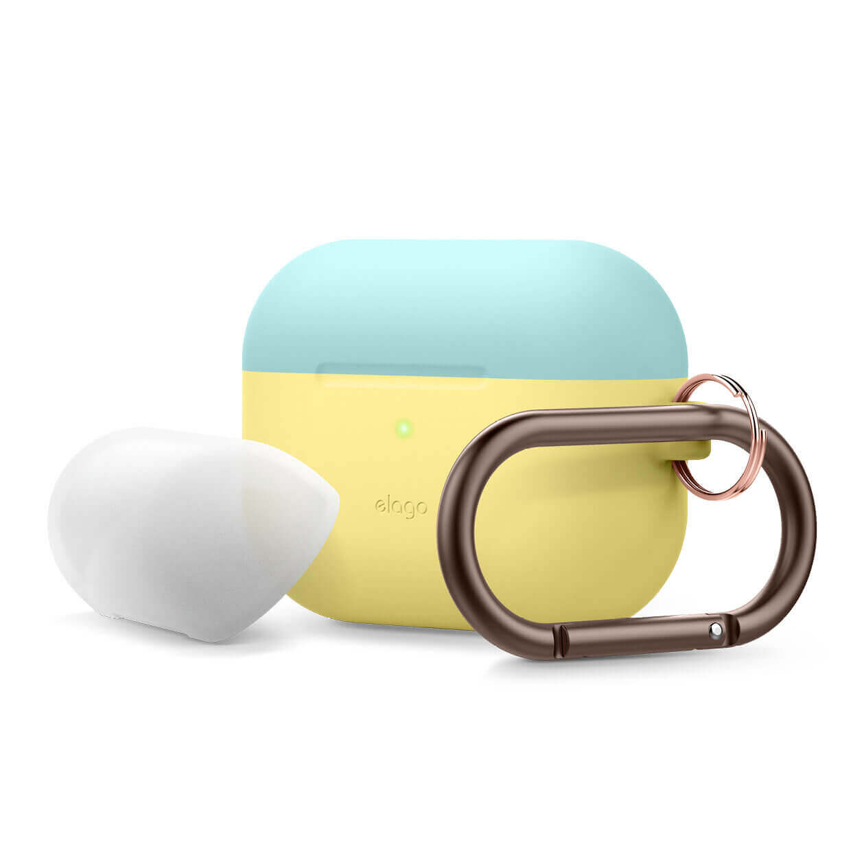 Husa de protectie pentru casti Apple Airpods Pro, Elago, Silicon, Galben