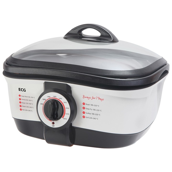 Multicooker 8 az 1-ben EKG MH 158, 1500W, 5L, fehér/fekete