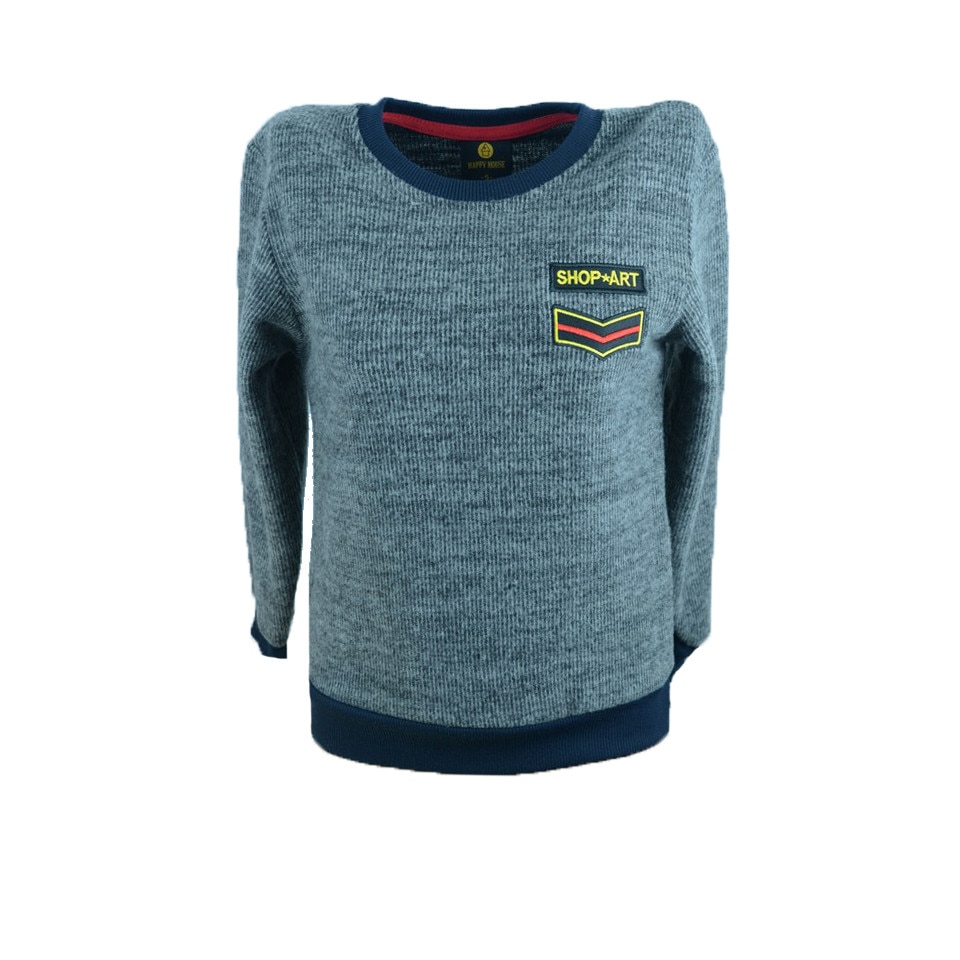 Pulover cu maneca lunga baieti Happy House HB-2058-1, Gri
