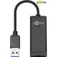 USB 3.0 gigabit Ethernet мрежов преобразувател Goobay,пълнодуплексна 10/100/1000 Mbps мрежова връзка,черен