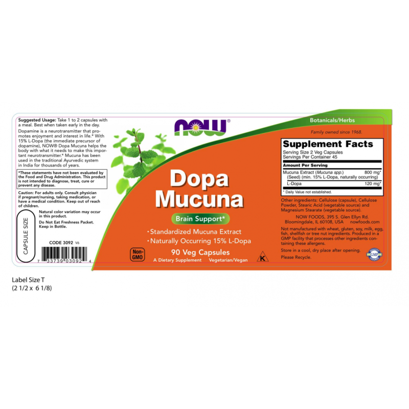 Now LDOPA Mucuna 90 Capsule838 eMAG.ro
