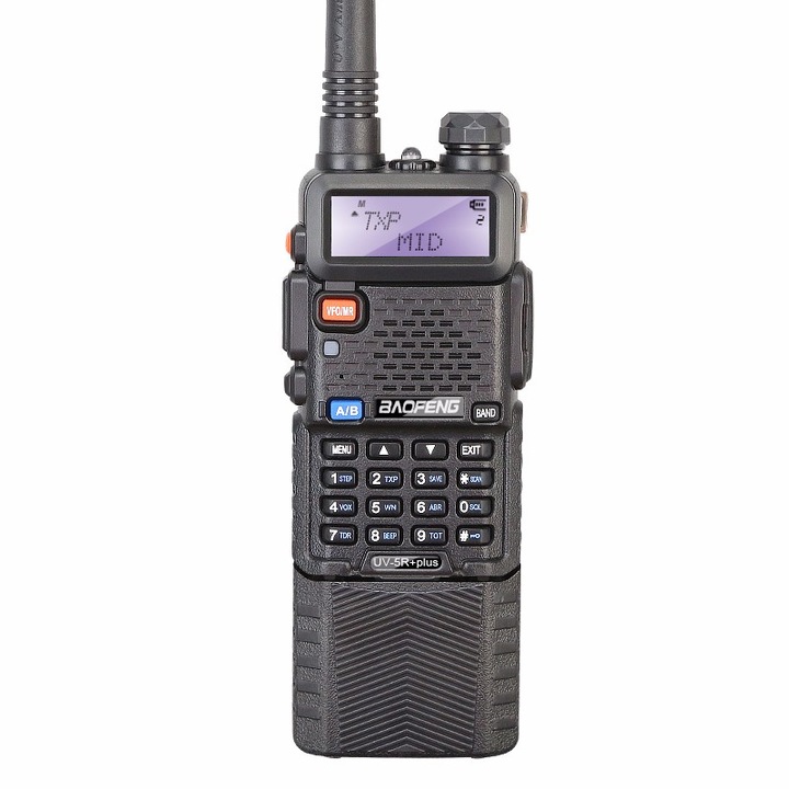 Baofeng UV-5R Plus hordozható rádióállomás 3800 mAh akkumulátorral