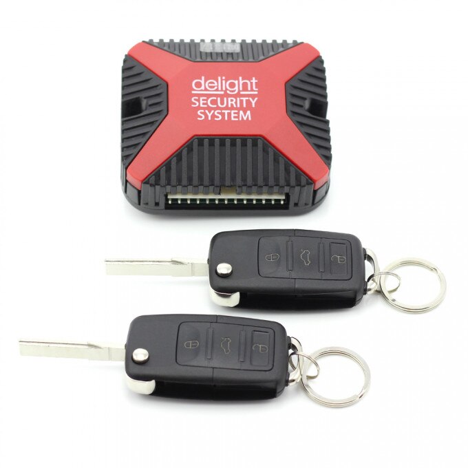 Set pentru controlarea inchiderii centralizate Delight ,2 telecomenzi cu cheie briceag