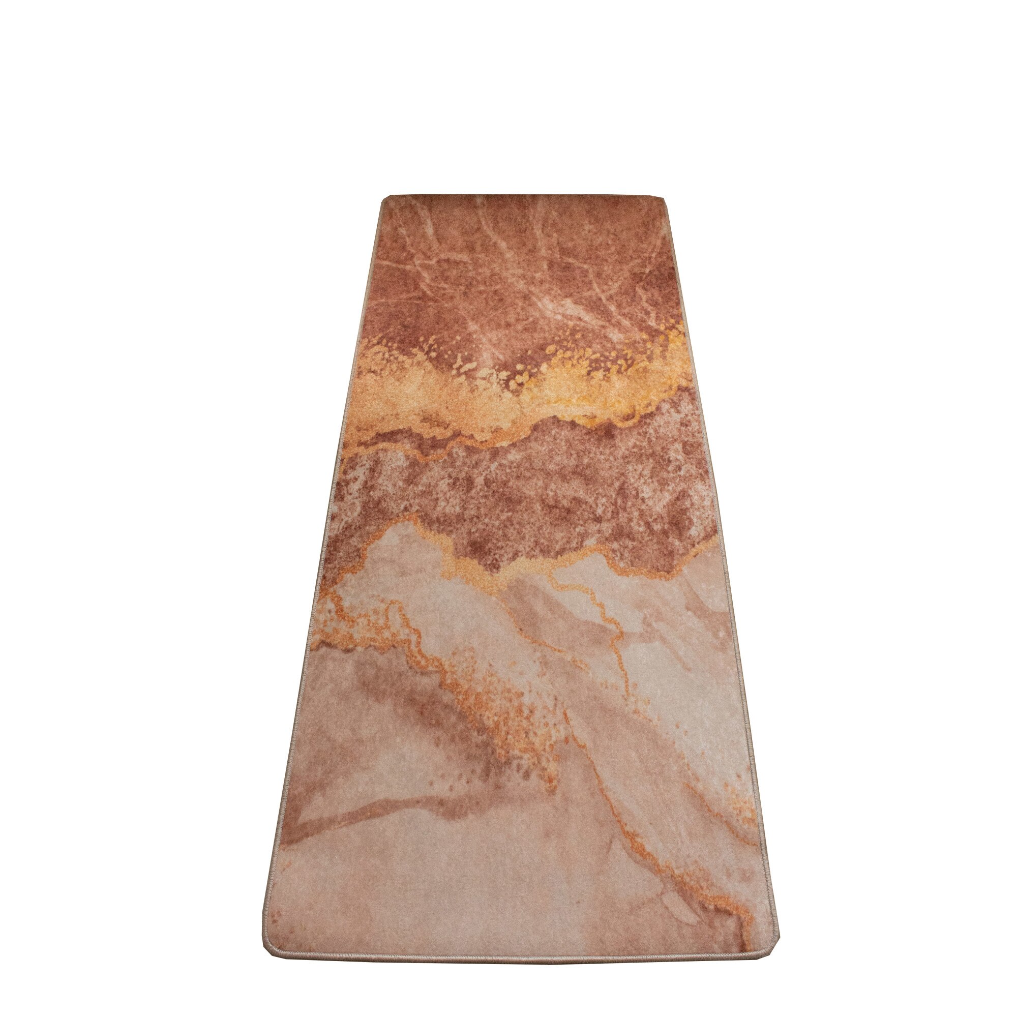 Covor tip traversa Brill Dean , 80x180 cm , neplusat, grosime 2.5 mm, tip printed, aspect lucios, lavabile, poliester, antiderapant, gramaj 750g/mp, model abstract