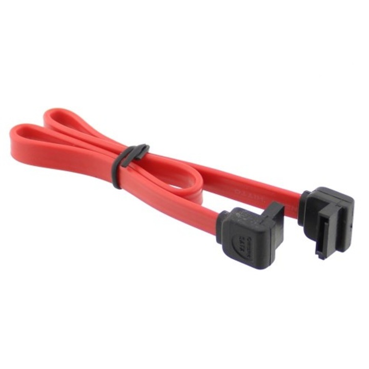 OEM 654423 SATA kábel, 30cm, ferde dugókkal