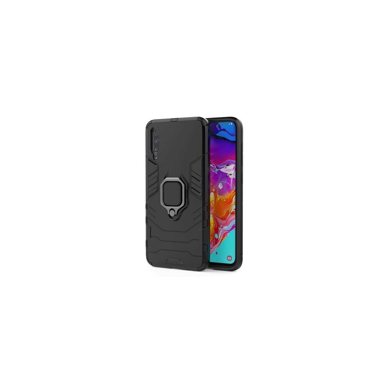 Husa Carcasa Samsung Galaxy A50,Galaxy A30s,Galaxy A50s - iberry Hybrid Rugged Ring Black