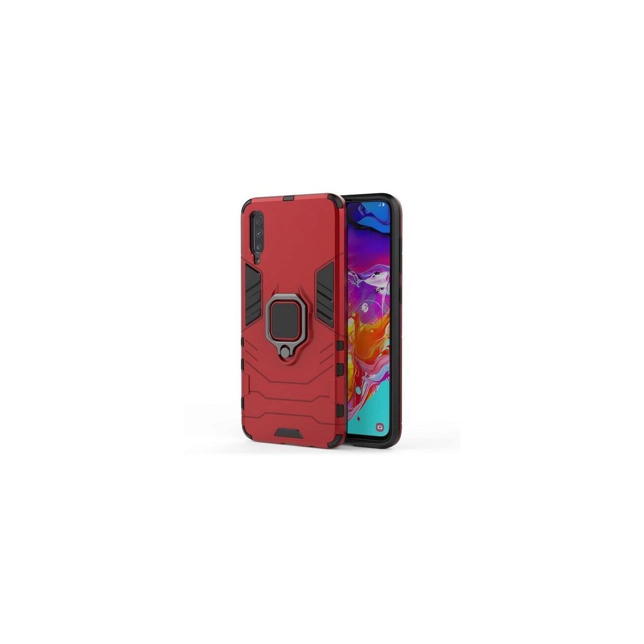 Husa Carcasa Xiaomi Mi A3, Mi CC9e - iberry Hybrid Rugged Ring Red