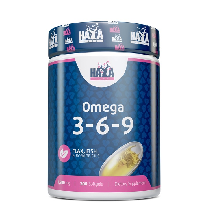 Omega 3-6-9, HAYA LABS, 200 capsule