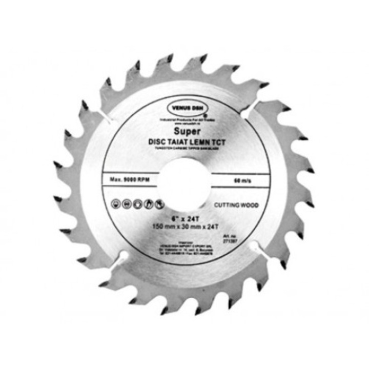 Disc taiat lemn TCT -16"-400X60TX35 mm pentru fierastrau circular