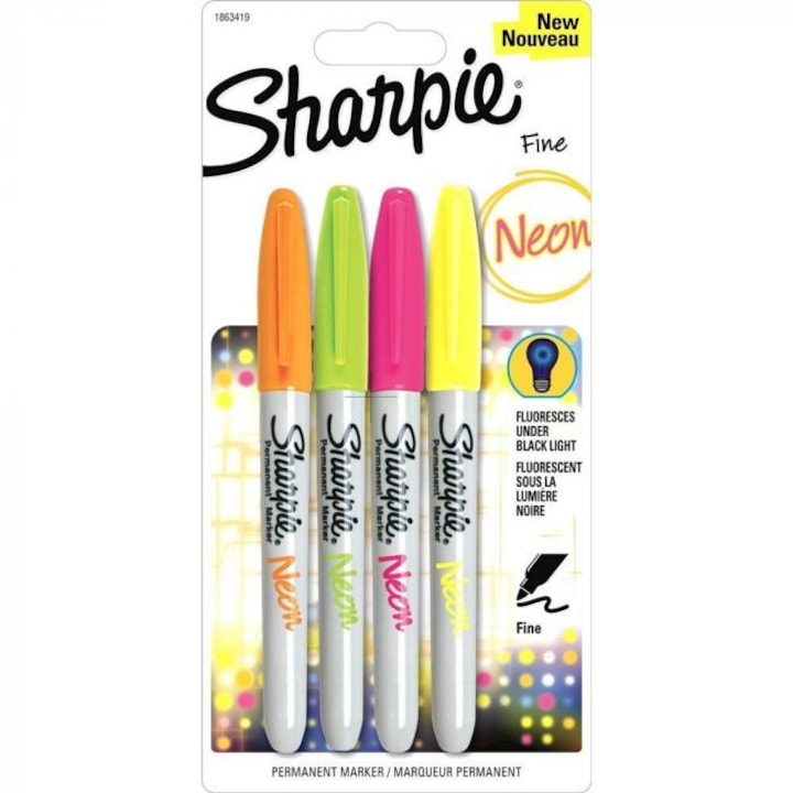 Комплект маркери Sharpie Neon, 4 цвята