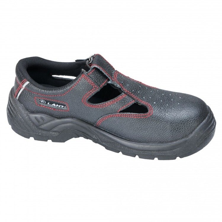 Sandale piele (S1SRC), brant detasabil, componente reflectorizante, marimea 44, negru