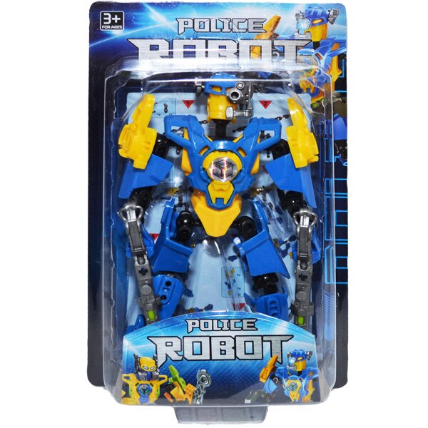 Robot de jucarie politist dotat cu arme