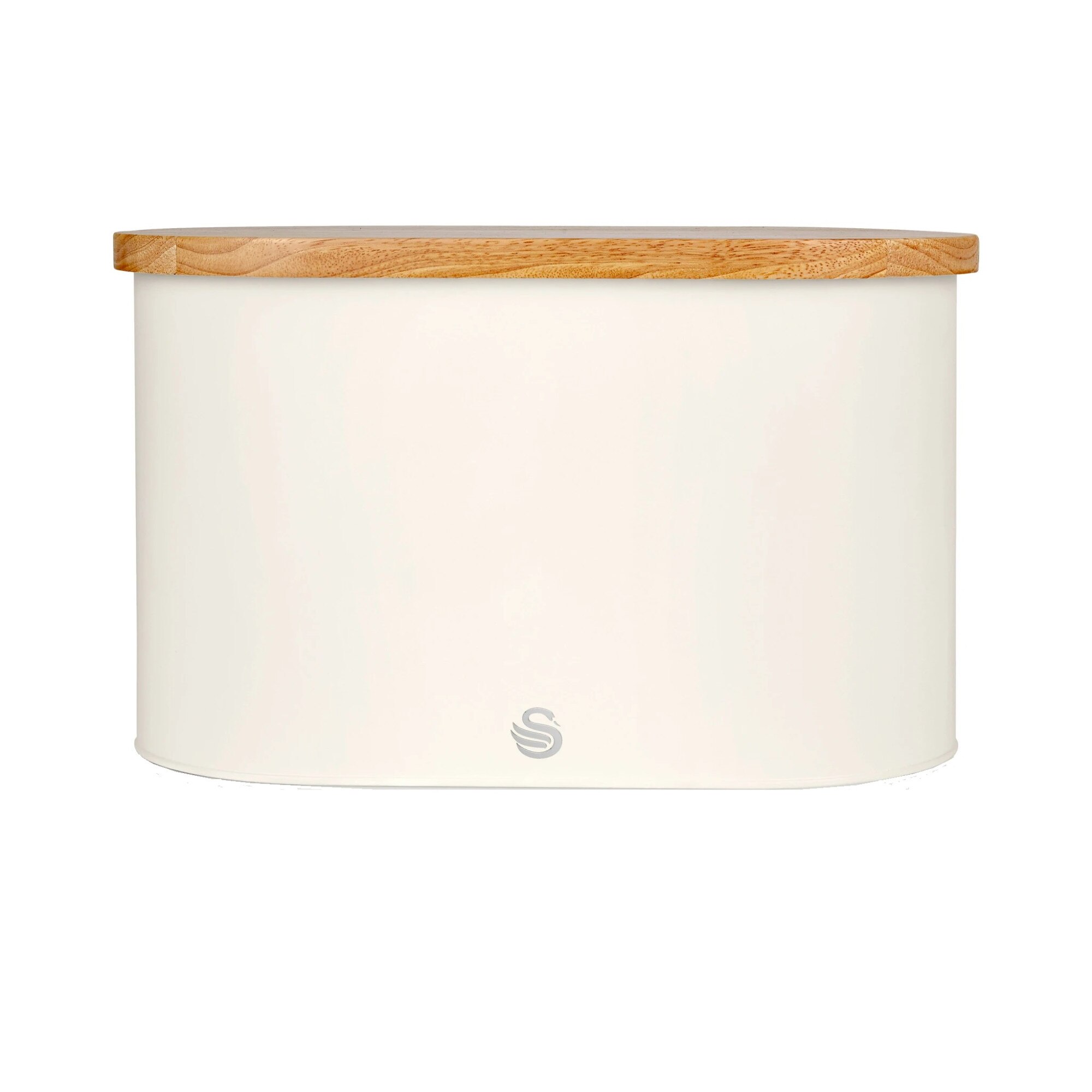 Cutie depozitare paine, Swan Nordic Scandi ,SWKA17512WHTN, Capac utilizare dubla, Material Bambus/Metal