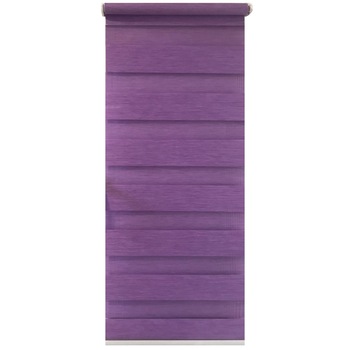 Jaluzea tip Rulou textil , Rolete Zebra Day & Night Luxury , 50x180 cm , ZW11 , culoare mov deschis lila , accesorii albe Jaluzea tip Rulou textil , Rolete Zebra Day & Night Luxury , 50x180 cm , ZW11 , culoare mov deschis lila , accesorii albe
