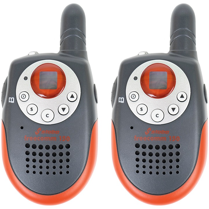 Радиостанция PMR Stabo Freecomm, Преносима, 150 0.5W Hi/Lo 8CH, Комплект с 2 броя