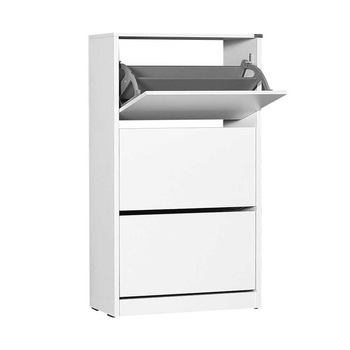 Pantofar Adore, 3 compartimente, capacitate 18 perechi incaltaminte, Alb, 73x119x26 cm Pantofar Adore, 3 compartimente, capacitate 18 perechi incaltaminte, Alb, 73x119x26 cm