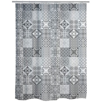 Set 12 inele + perdea dus Portugalia, 180 x 200 cm, textil, Wenko Set 12 inele + perdea dus Portugalia, 180 x 200 cm, textil, Wenko