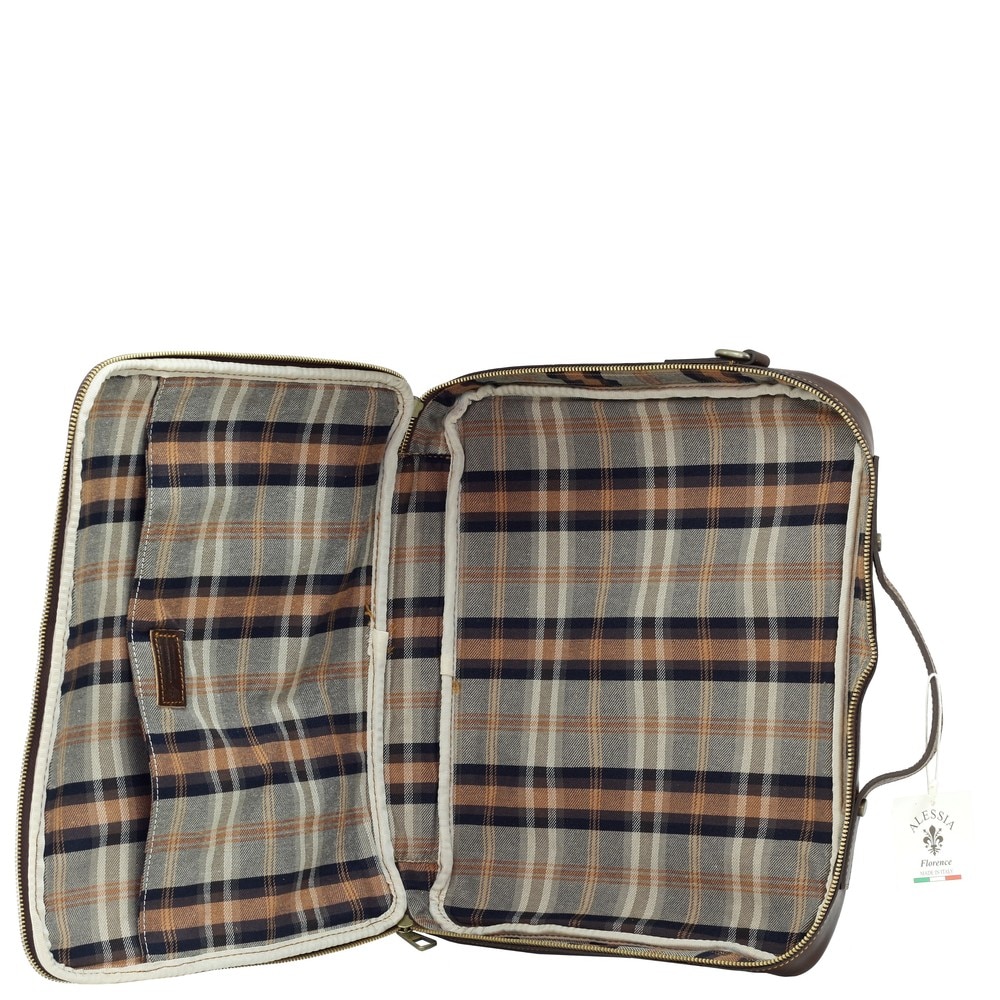 Mapa port laptop din piele naturala vachetta „superior” N4542B, maro
