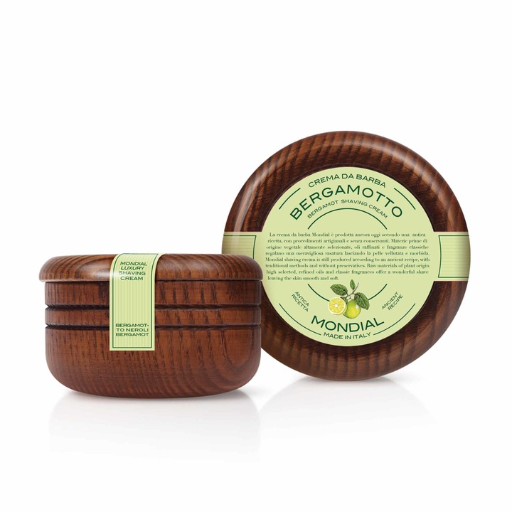 Mondial1910 hagyományos borotvakrém, Bergamott és Neroli, 140ml