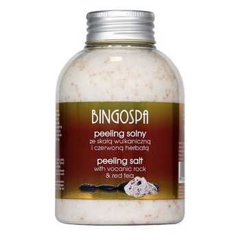 Sare de baie cu roci vulcanice si ceai rosu 580g Sare de baie cu roci vulcanice si ceai rosu 580g