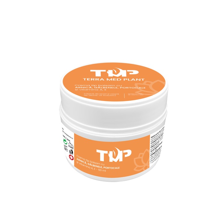 Crema tip balsam cu Arnica, Galbenele, Portocale si vitamina A, E 100% Natural Terra Med Plant 50 ml