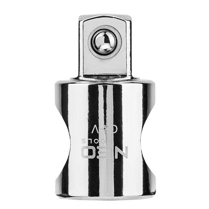 Reductie chei Neo 08-550, 1/2" M x 3/8" F, 27 mm, Otel, Crom