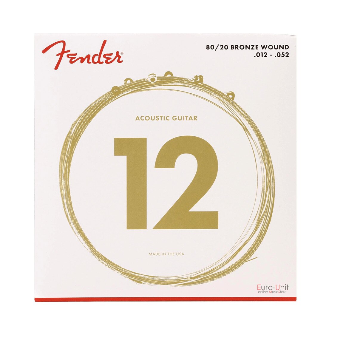 Set Corzi, Fender, Light, Chitra Acustica, Grosime 12-52, Bronze