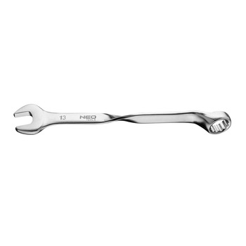 Cheie combinata fixa cu maner rasucit Neo, 09-782, 90 ° 13 mm, Argintiu Cheie combinata fixa cu maner rasucit Neo, 09-782, 90 ° 13 mm, Argintiu