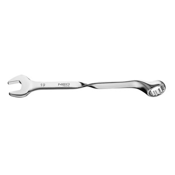 Cheie combinata fixa cu maner rasucit Neo, 09-786, 90 ° 19 mm, Argintiu Cheie combinata fixa cu maner rasucit Neo, 09-786, 90 ° 19 mm, Argintiu