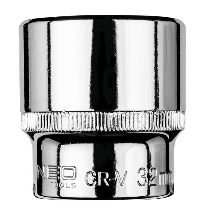 Cheie hexagonala NEO 08-432, 1/2", 32 mm, Otel, Crom