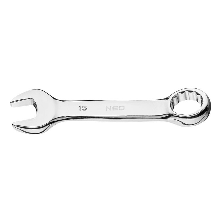 Cheie combinata fixa 09-767 Neo, 15 X 118 mm, Argintiu