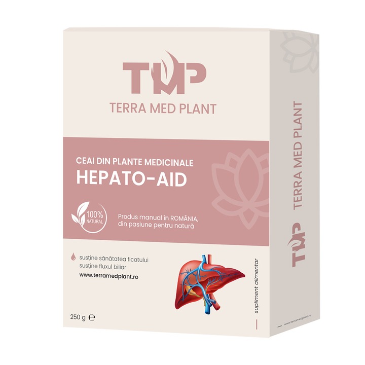 Ceai din plante medicinale Hepato-Aid 100% Natural Terra Med Plant 250 g