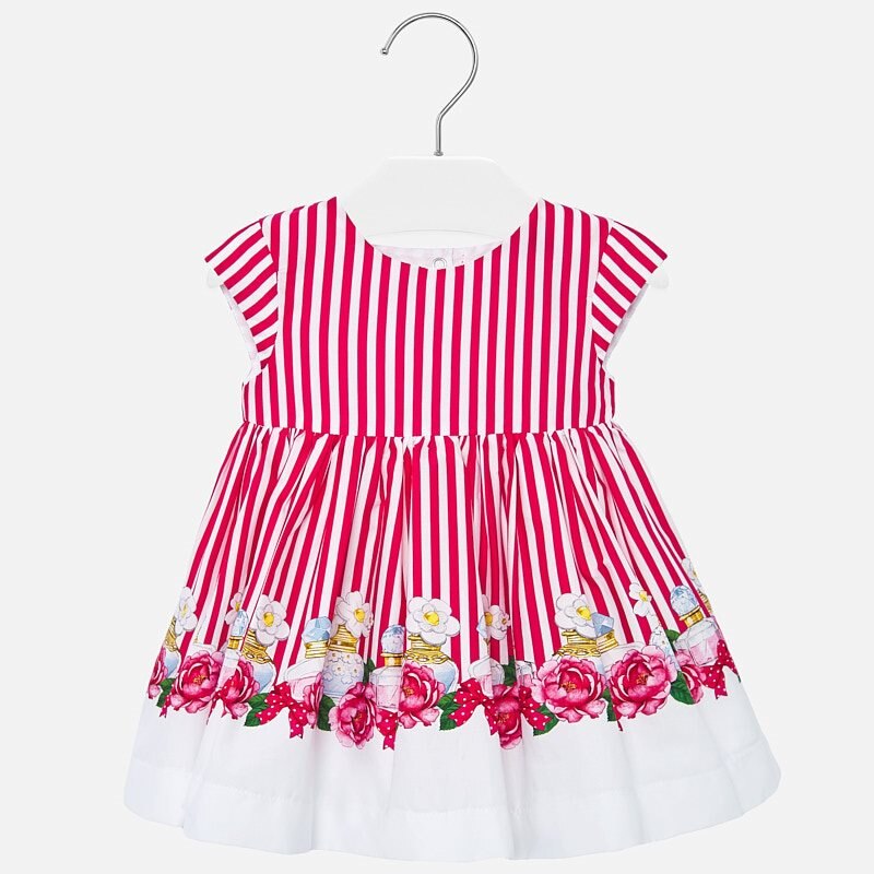 Rochie dungi floricele bebe fetita, Mayoral, Roz