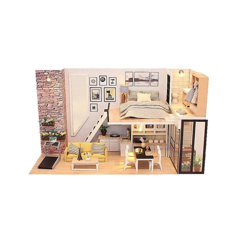 Casa de asamblat Give You Happiness , DIY , Casa pentru papusi