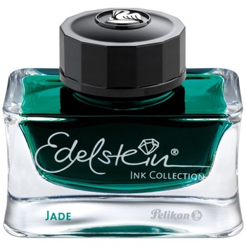 Cerneala Pelikan, premium Edelstein, borcan 50ml, culoare verde jad Cerneala Pelikan, premium Edelstein, borcan 50ml, culoare verde jad