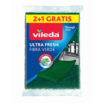 Burete Abraziv Vileda Ultra Fresh, 3 buc Burete Abraziv Vileda Ultra Fresh, 3 buc