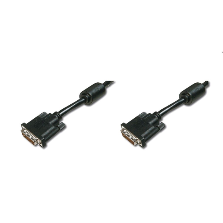 Кабел Assmann, 2 x DVI-D мъжки, 3 м, черен