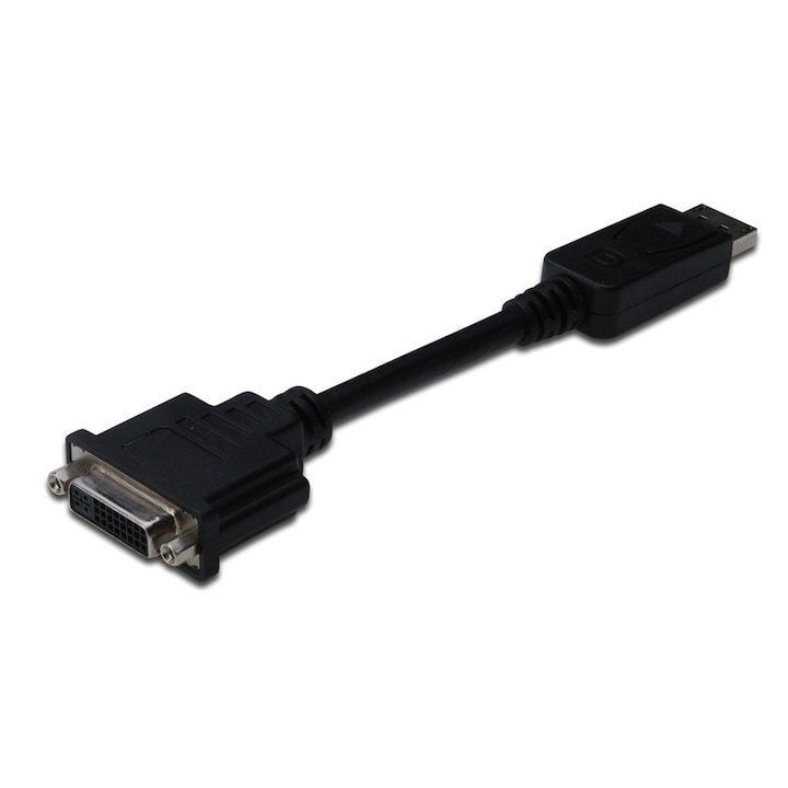 Cablu Assmann, Displayport/DVI-I, 15cm, Negru