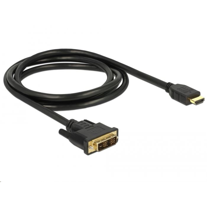 Кабел Delock, DVI/HDMI, 1,5 м, черен