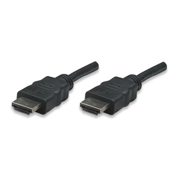 Manhattan HDMI/HDMI 1.3, 5m, árnyékolt, fekete monitor kábel