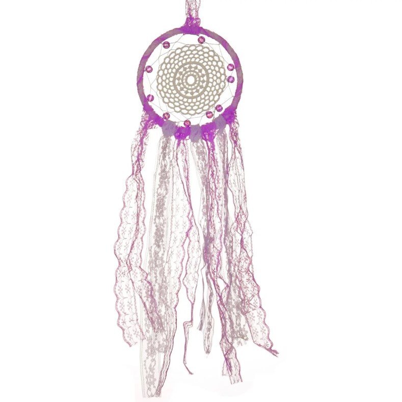 Decoratiune care atarna, Zola®, Talisman, cu dantela, mov, 40 cm