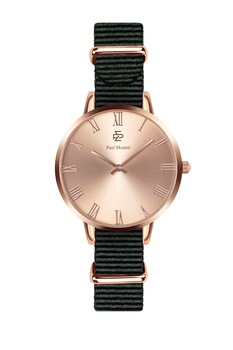 Paul McNeal, Ceas quartz cu o curea din material textil Sarnia, Negru Paul McNeal, Ceas quartz cu o curea din material textil Sarnia, Negru