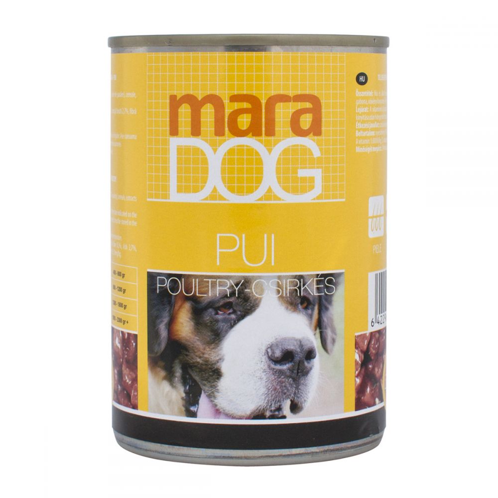 Hrana umeda pentru caini Mara Dog, Pui, set 6 x125g