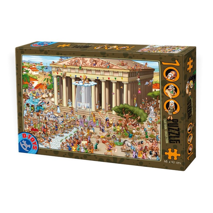Пъзел D-Toys Cartoon Collection Acropolis Greece, 1000 части