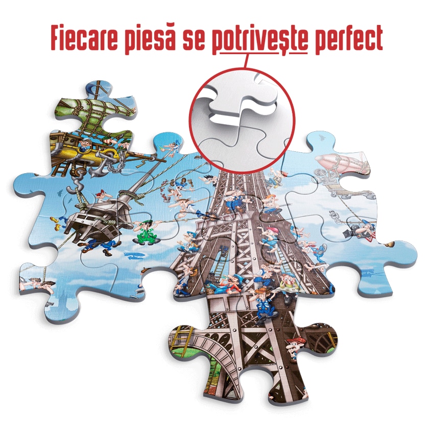 Puzzle D-Toys Cartoon Collection Constructia Turnului Eiffel 1000 piese ...