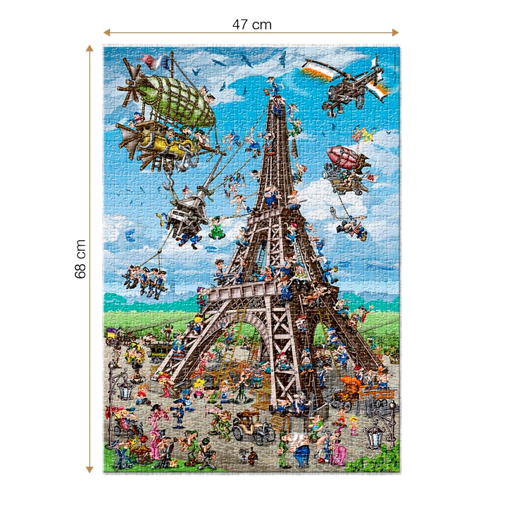 Puzzle D-Toys Cartoon Collection Constructia Turnului Eiffel 1000 piese ...
