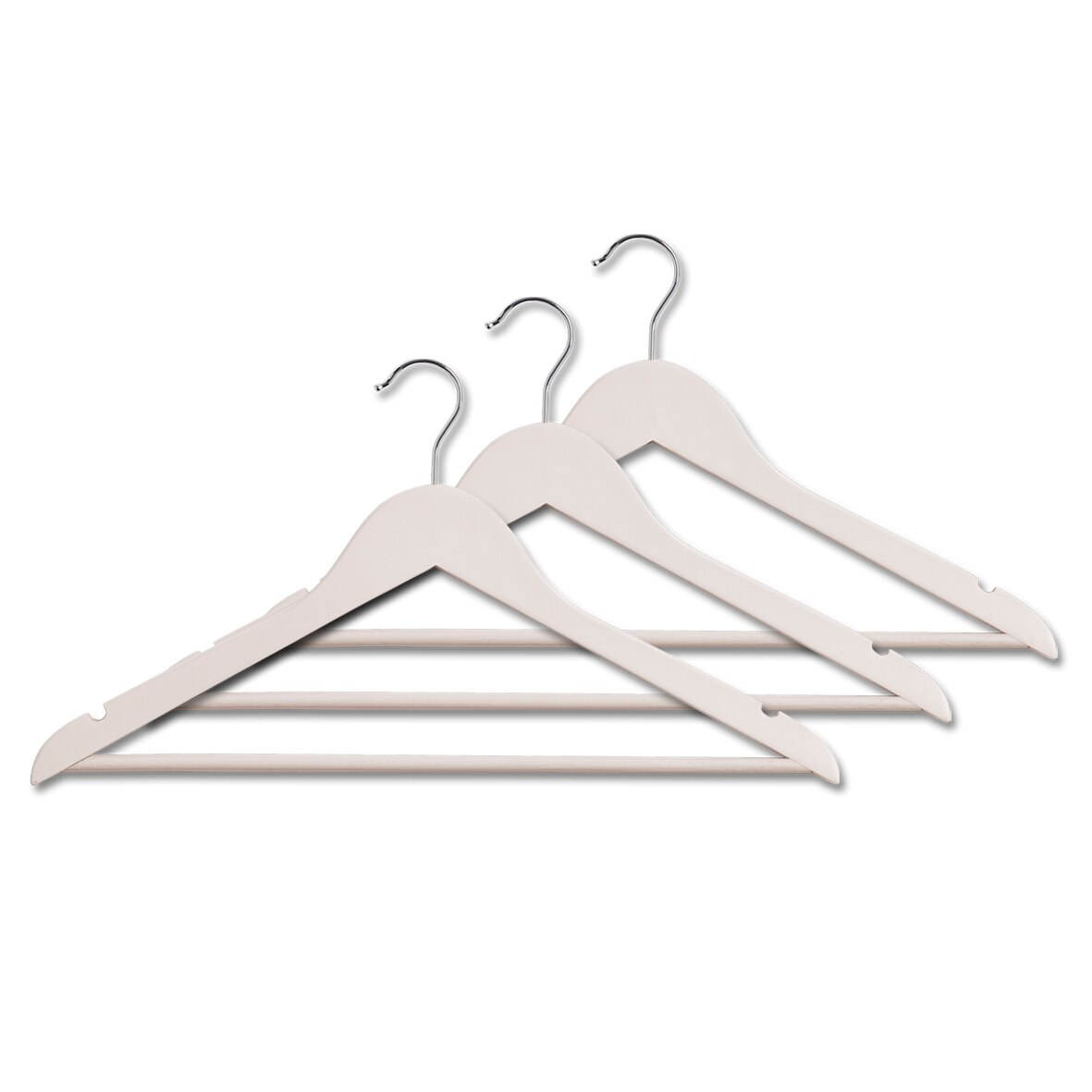 Set 3 umerase din lemn,crem,Zeller