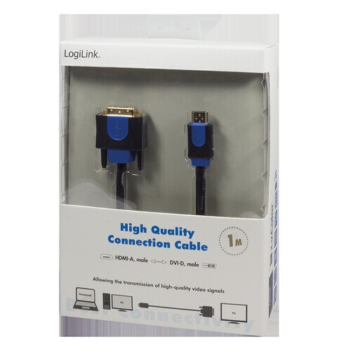 LOGILINK Mini-HDMI - DVI-D M/M 1M Negro
